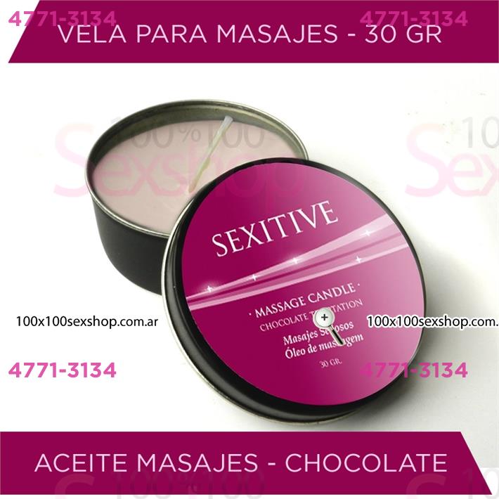 Cód: CA CR D57 - Vela para masajes con aroma a chocolate 30gr - $ 9300